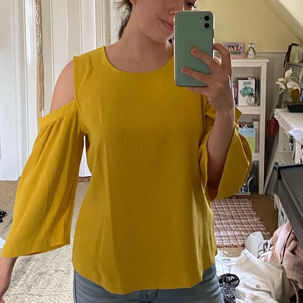 Yellow Blouse Ann Taylor